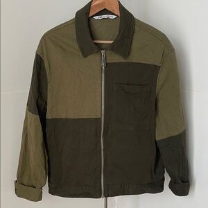 Men’s Zara Two-Tone Green Jacket. Size Medium